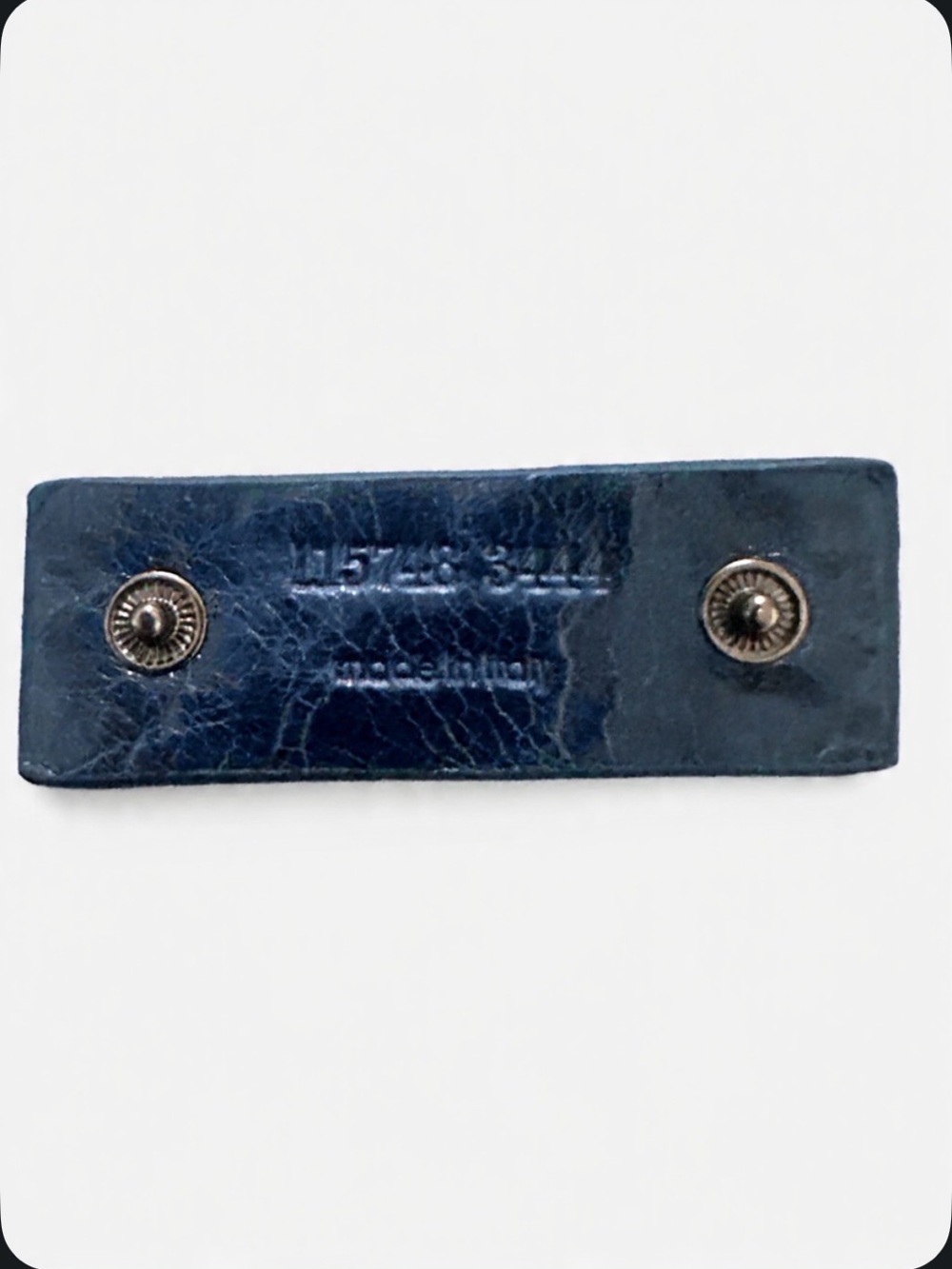 Balenciaga Blue Leather City Clip Clutch Bag - Picture 9 of 11